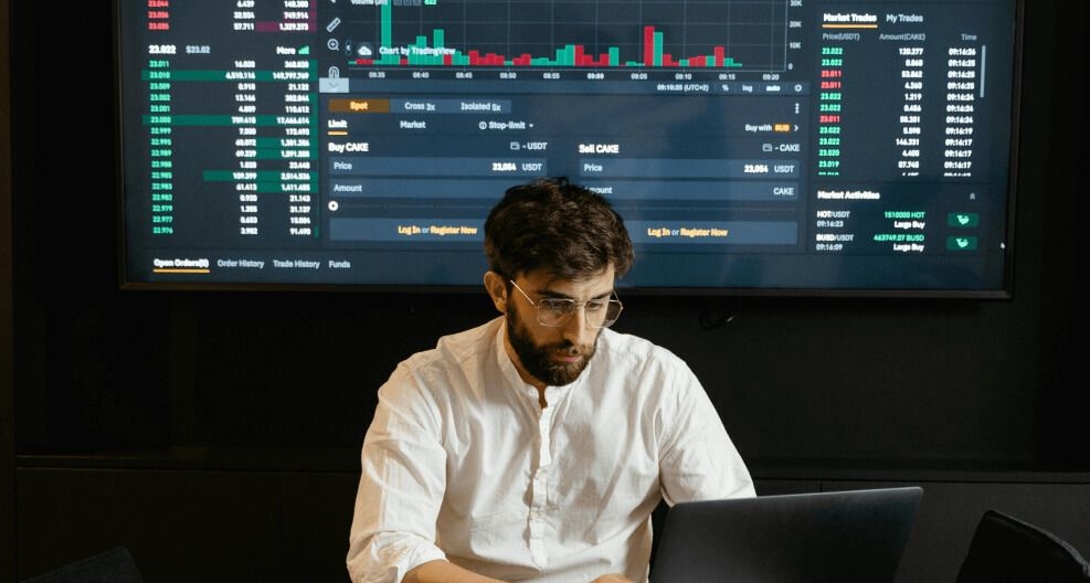 Person working with computer