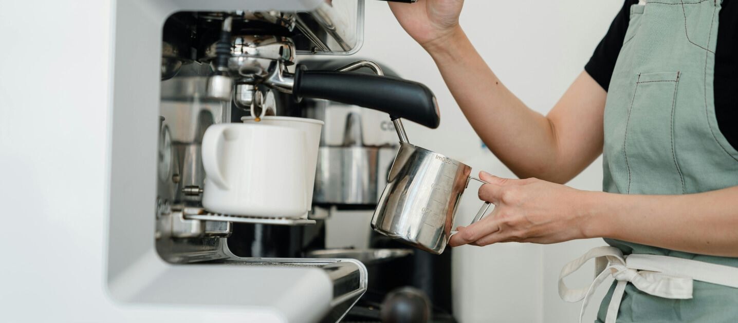 Barista preparing coffee